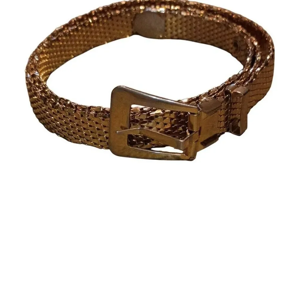 Vintage Gold Metallic Mesh Women's Belt 33